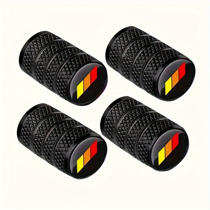 TEMU 4pcs Of Three--pattern Three- Car Tire Valve Covers, Chrome-plated Valve Covers, Suitable For Cars, Motorcycles, Trucks, And Bicycles