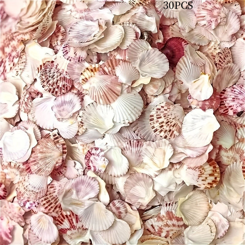TEMU 60g Pack Decorative Random Style - Pink And Brown Comb Shell Design, Lifelike - Perfect For Handmade, Wedding Decoration, Jewelry Making And