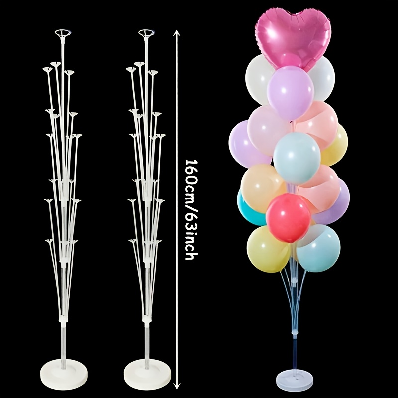 TEMU 2-pack 51/63" Balloon Arch Stands - Heavy-duty Pp Arches For Weddings, Birthdays, And Holiday Decorations, Reusable Backdrops, Easy Setup Party