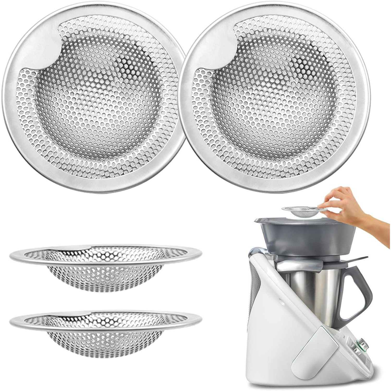 

2-pack Stainless Steel Guard Strainers For Tm5, Tm6, Tm31 - , Easy-clean, No Battery Needed Filters