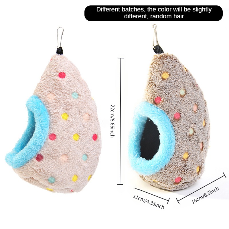 TEMU Parrot Warm Plush Nest, Hanging Cage Style, Bite-resistant, Small To Medium Bird House, For Nesting, Sleeping, And Breeding Of Budgerigars,