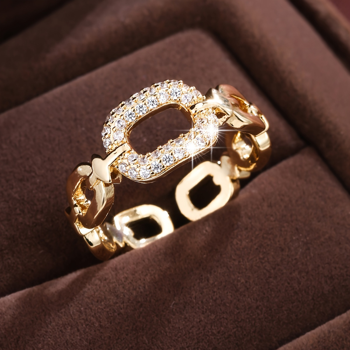TEMU Women's Elegant Adjustable , Wedding Ring Sparkling Individual Jewelry, Suitable For Women' Wear, Casual Party Additions