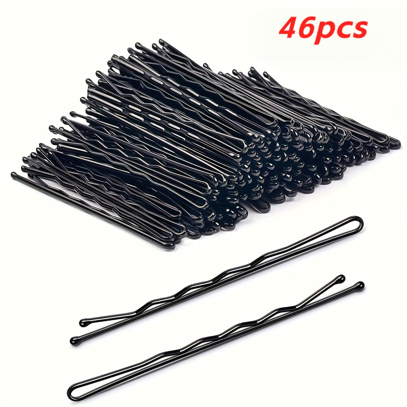 TEMU 46/96/196pcs. Single Row Wavy Bobby Pins, Fashionable Hair Additions, Trendy Hairstyle Fixation, Elegant Bobby Pin Design Suitable For Women And