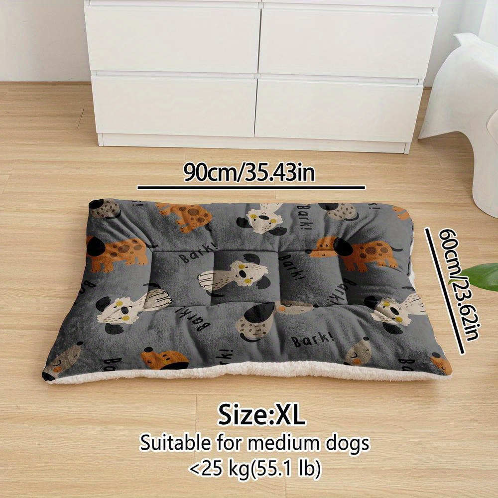 TEMU Oversized Plush Dog Bed Sofa, Animal Dog Printing Dog Crate Pad, Machine Washable Dog Bed, Kennel Pad Mat, Suitable For Small Dogs, Medium Dogs,
