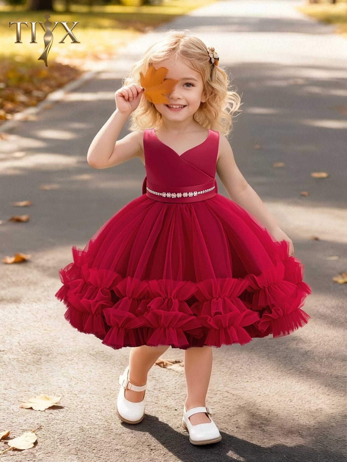 girls red party dress sold on Temu United States