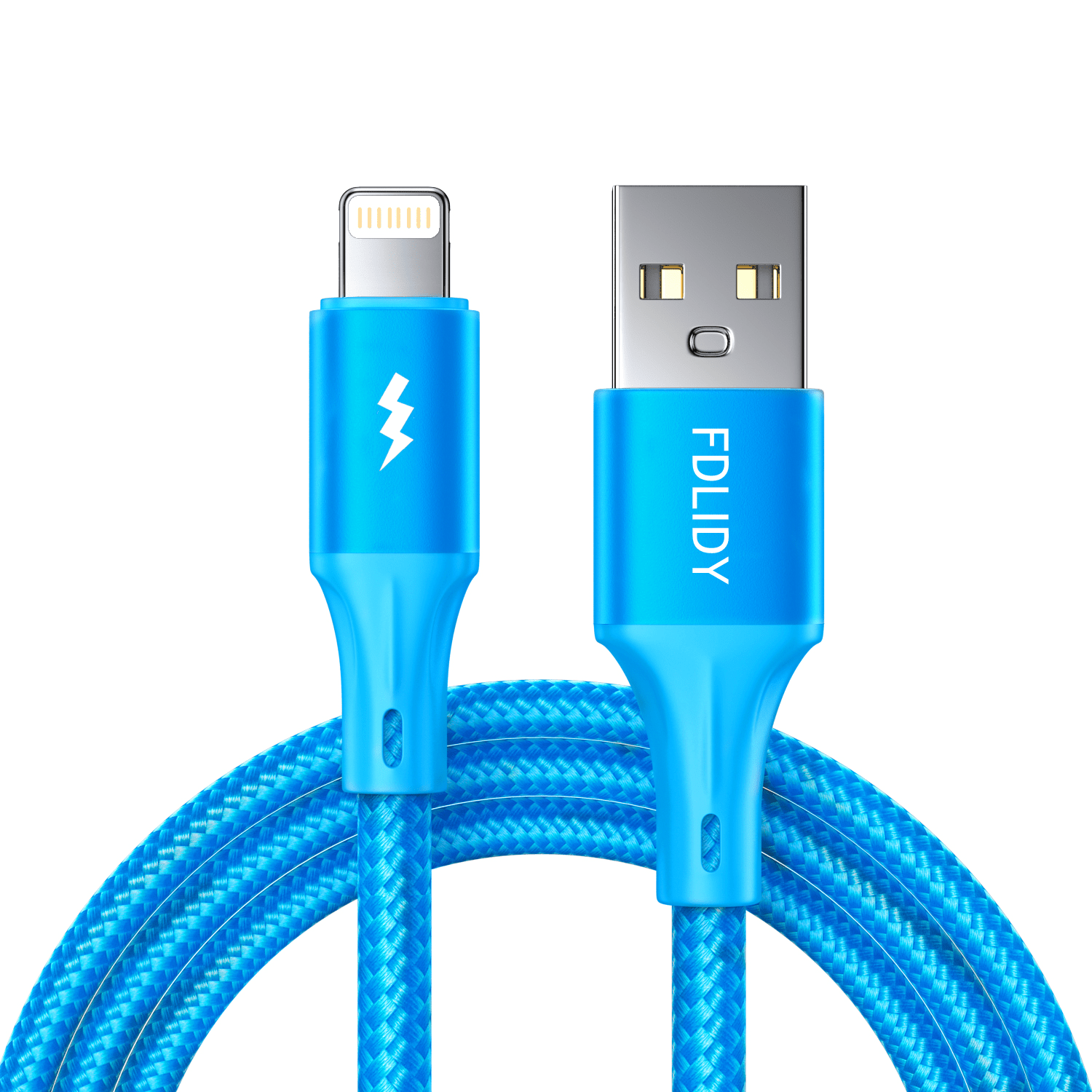 Nabíjecí a datový kabel USB-A na Lightning 1 m – modrý