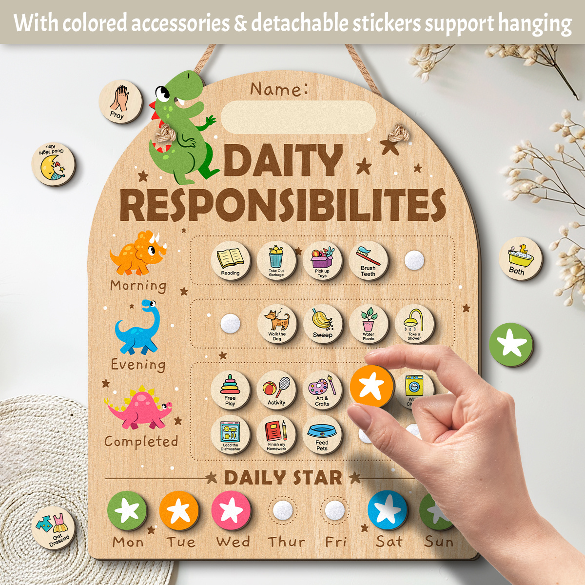 visual daily routine chart sold on Temu Australia