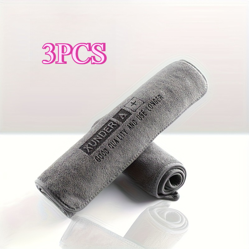 TEMU 3/5pcs Luxury Microfiber Wash Towels, Double-layer Thickened High-absorbency Soft Drying Cloths