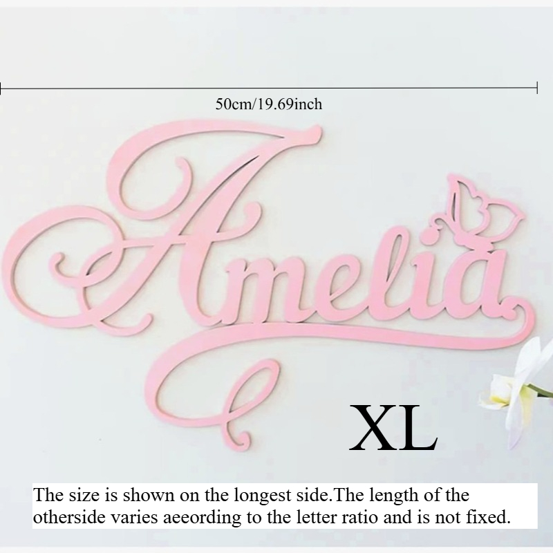 TEMU Personalized Custom Wooden Name Sign, Custom Wooden Name Sign, Custom Wood Sign, Room Nameplate, Wall Decoration, Home Decor Birth Photo Prop,