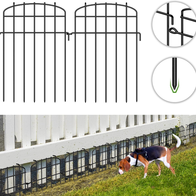 

25- Barrier Fence No Digging, 1.5 Inch Anti-dig Garden For Dogs, Rust-proof Metal Bottom Stop Stakes For Outdoor Yards, 17 Inch (h) X 25 Feet (l)