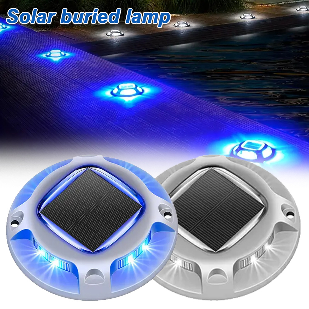 TEMU 2 Pack Solar- Led Dock Lights With Color Changing Outdoor Pathway Lighting - -like (no) System For Driveway, Garden, Pool, Marina, Steps, Boat &