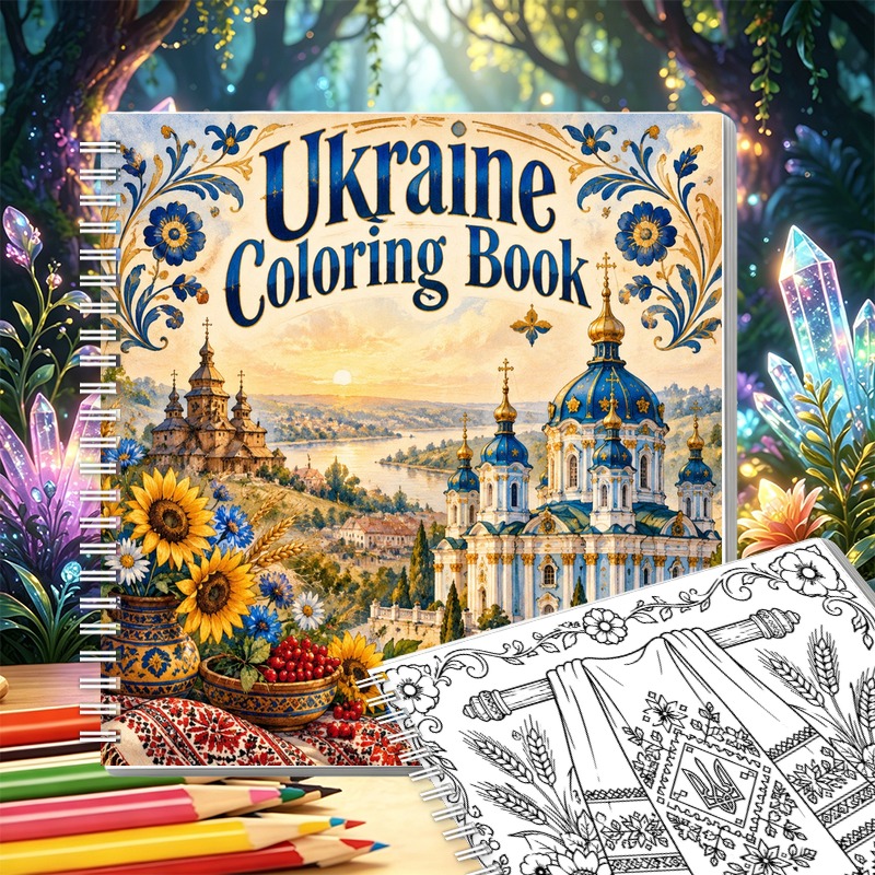 TEMU Themed Creativity Spiral-bound Coloring Book, 24 Pages Stress Relief, Relaxing Artwork, Perfect Gift For Birthdays, Christmas, Halloween,