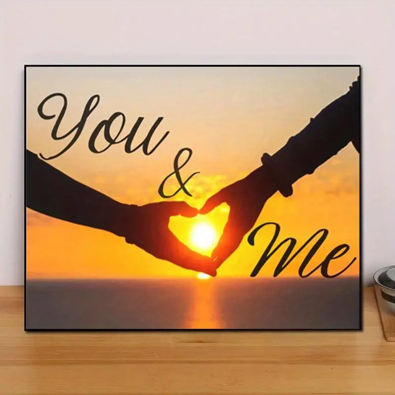 Image of 5d Diamond Painting Kit, Full Diamond Dot Art And Wall Decoration, Valentine's Day Decor, Suitable For Adult Beginners, Couple Souvenirs, Gift