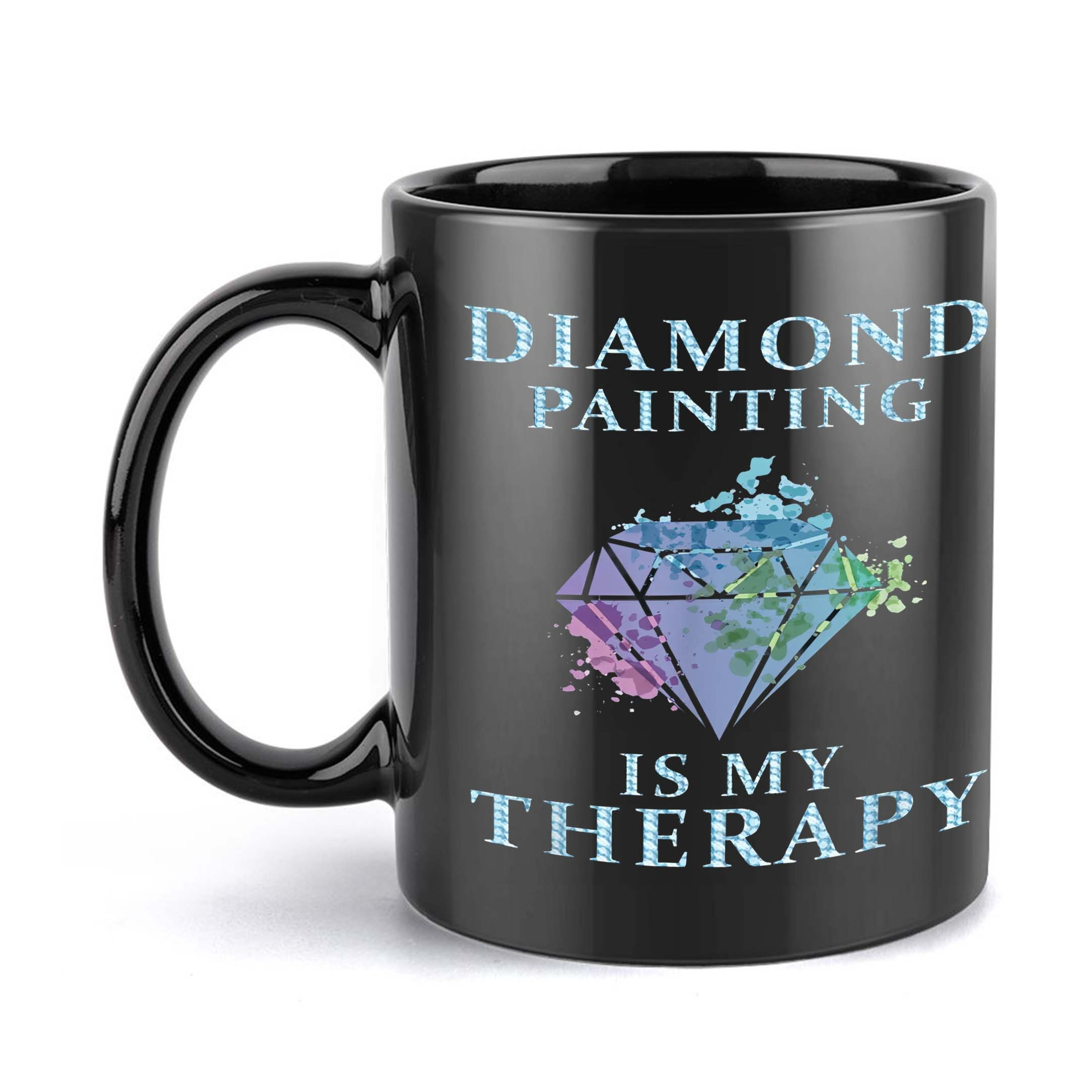 1pc A Diamond Painting Coffee Mug, 11-ounce Ceramic Cups For Beverages, Suitable For Drinks, Perfect As Birthday Or Holiday Presents