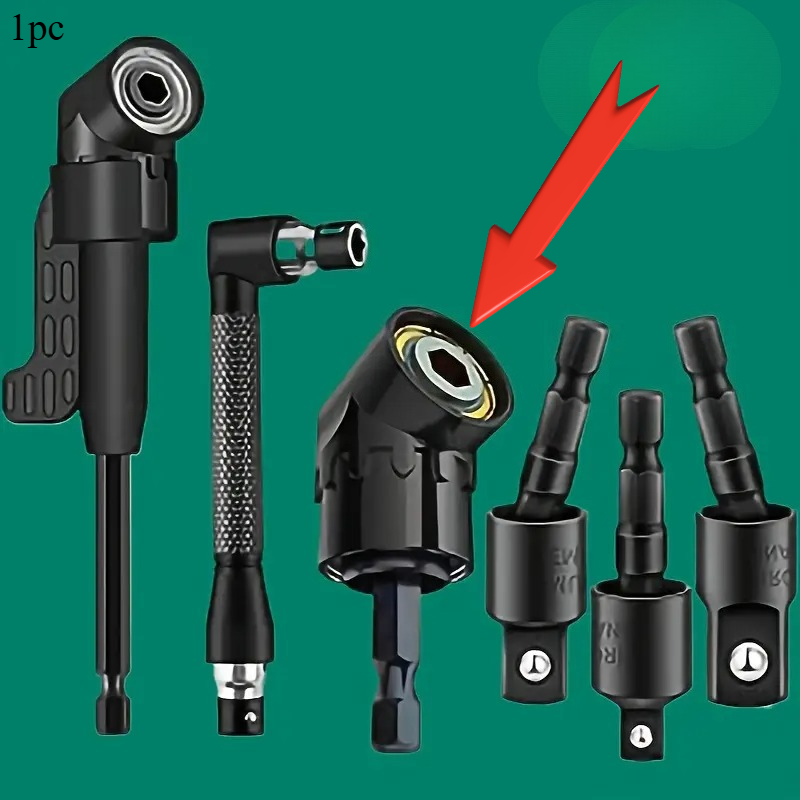 E-shop Winkelschneidbohrer-Aufsatz mit 360° drehbarem Steckadapter & 90° abgeschrägter Spitze - Robuste Stahlkonstruktion, geeignet für