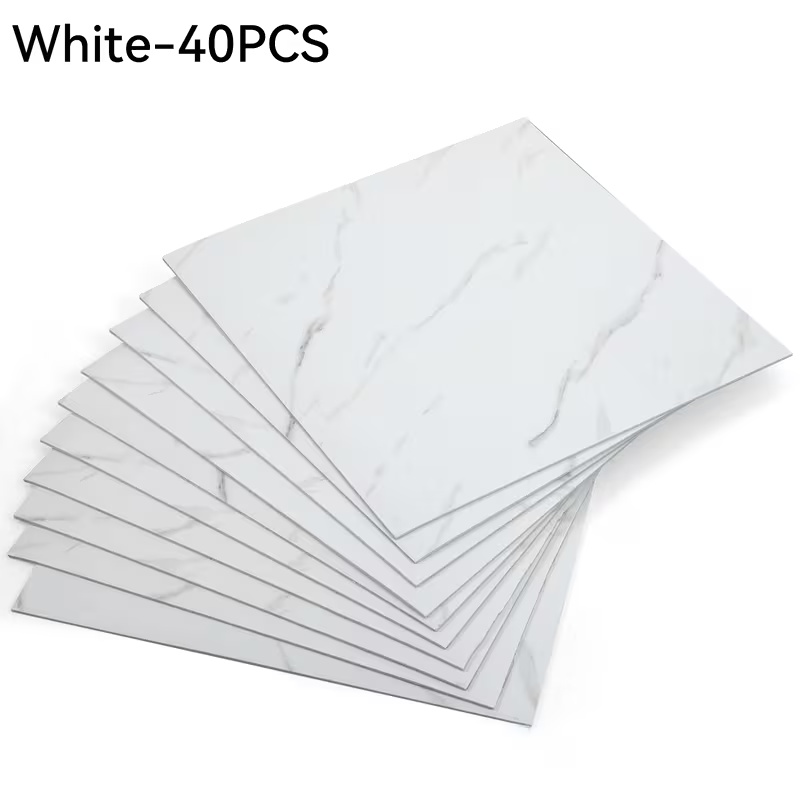 40/80pcs Of Self-adhesive 3d Marble Wall Tiles, Waterproof And Moisture-resistant Foam Wallpaper, Wall Panels For Home Decor, Easy To Peel And Stick, Clean And Cut, Perfect For Bathroom Renovations