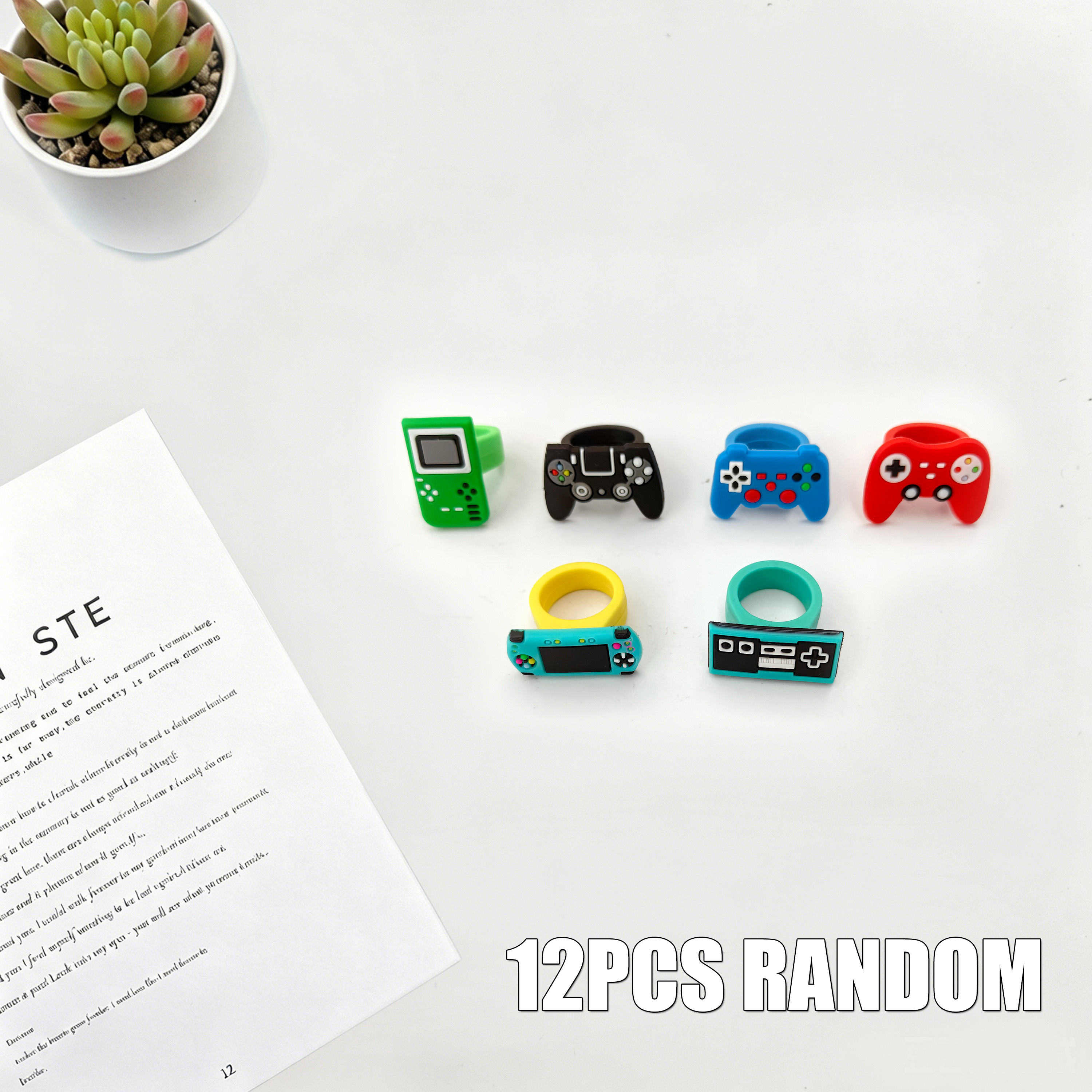 TEMU 12pcs Video Game Rings Toys, Kids Party Favors, Kids Birthday Gifts, Treasure Box Toys For Classroom, Kids Toys For Girls Boys, Goodie Bags