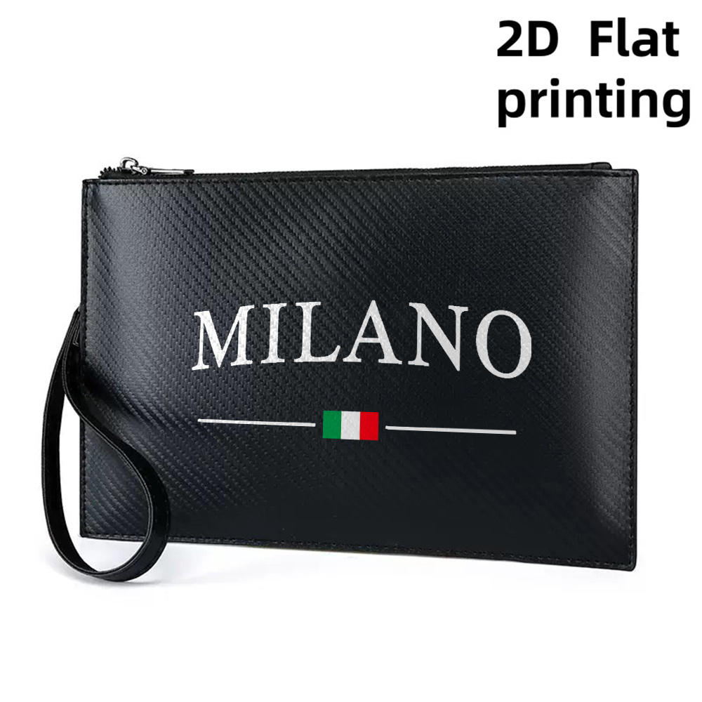 TEMU 1pc Italy Men's Italian-themed Wristlet Wallet & Handbag - Large Card Holder Suitable For Business, Office, Travel, Cash Storage Pouch, Wrist
