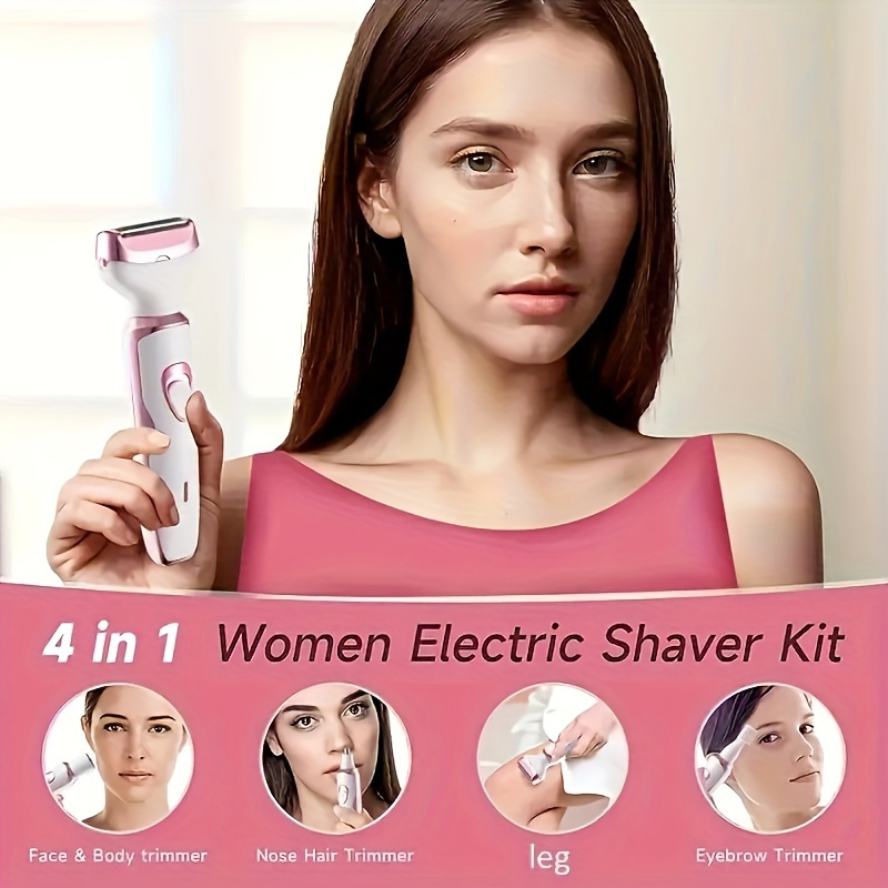 Set epilator electric multifuncțional pentru femei, încărcare USB, potrivit pentru îndepărtarea părului de pe sprâncene, nas, față, picioare și alte zone. Portabil și delicat, este un cadou perfect pentru prietenele tale.