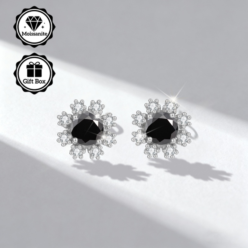 Women's Colorful Moissanite Stud Earrings