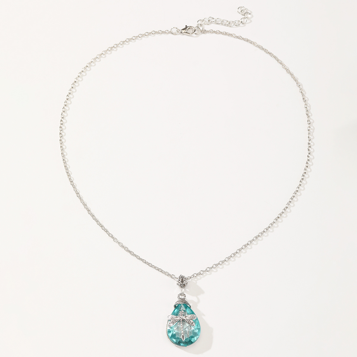 Bohemian Vintage -shaped Blue Synthetic Synthetic Zirconia Pendant Necklace For Women, Ideal For Commuting, Casual, Vacation Wear, And Holiday Gifting, Women's Jewelry