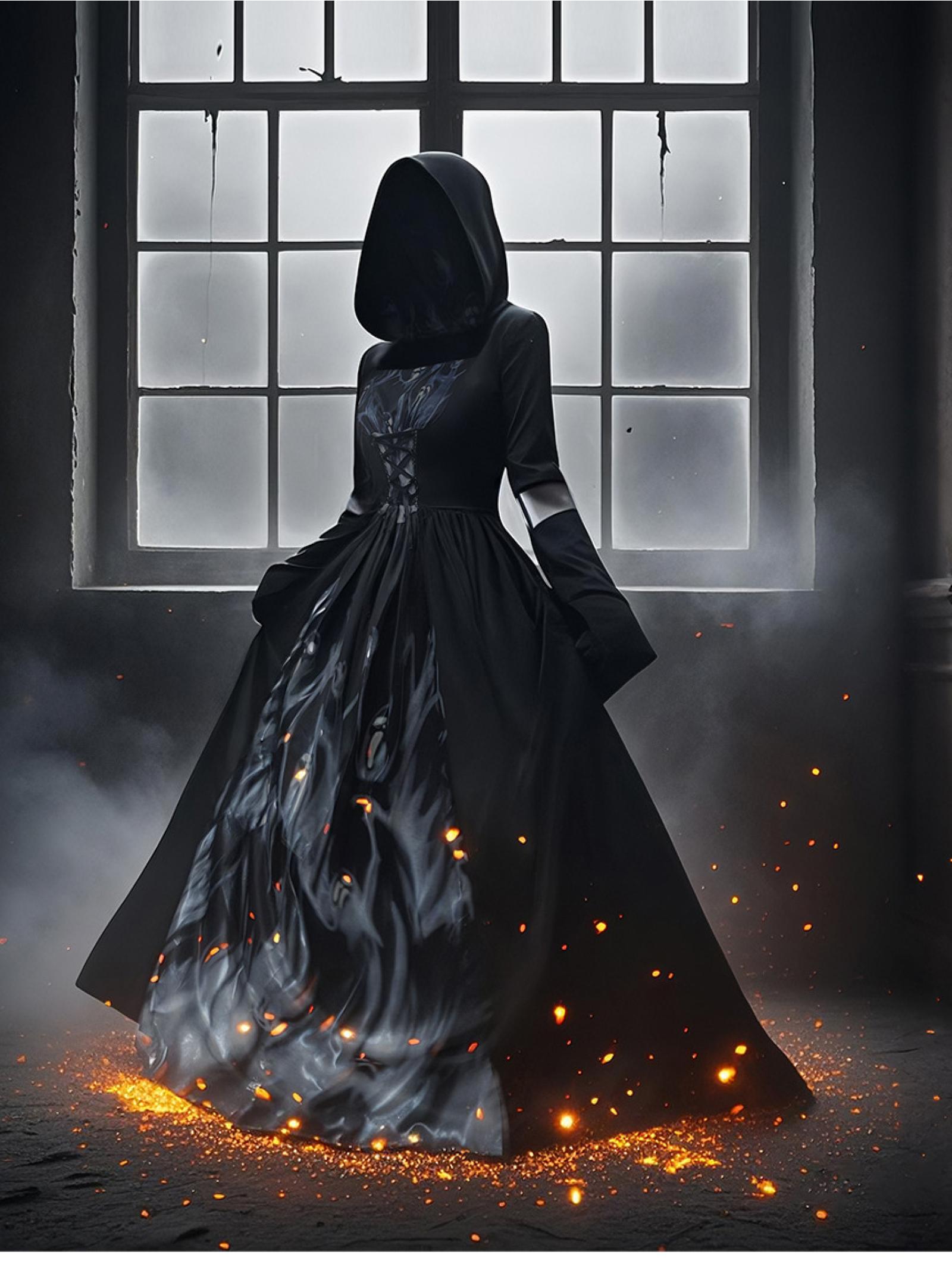 chinese dress ladies Screaming Ghost Halloween Dress for Women main image 0