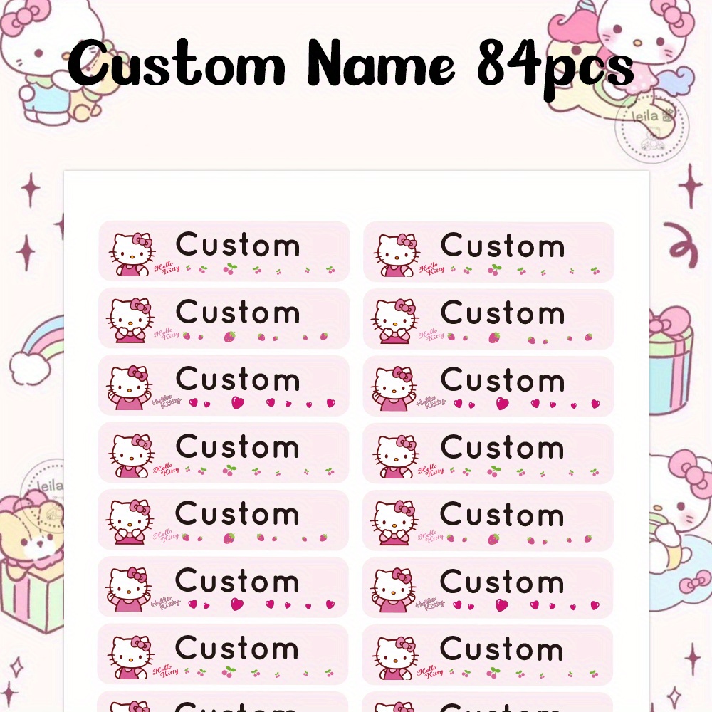 (custom Item) Customized Name Stickers With Patterns, And Durable, Stickers, Back-to- Gifts, Suitable For Office Stationery, Beautiful Customized Labels