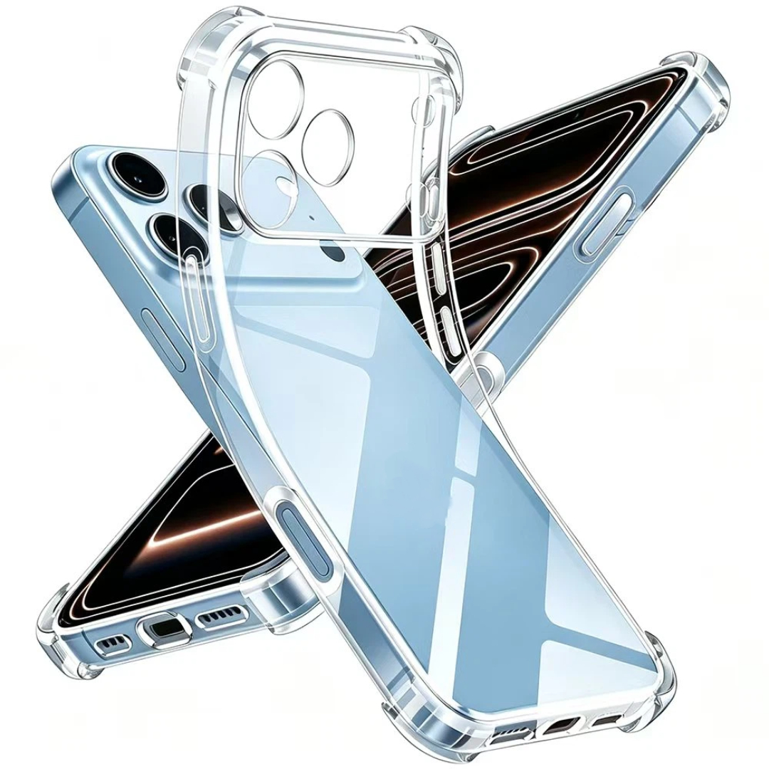 TEMU Phone Case: Corners Clear Shockproof Bumper Phone Case Compatible With Iphone18pro/18promax Transparent Soft Tpu Back Cover