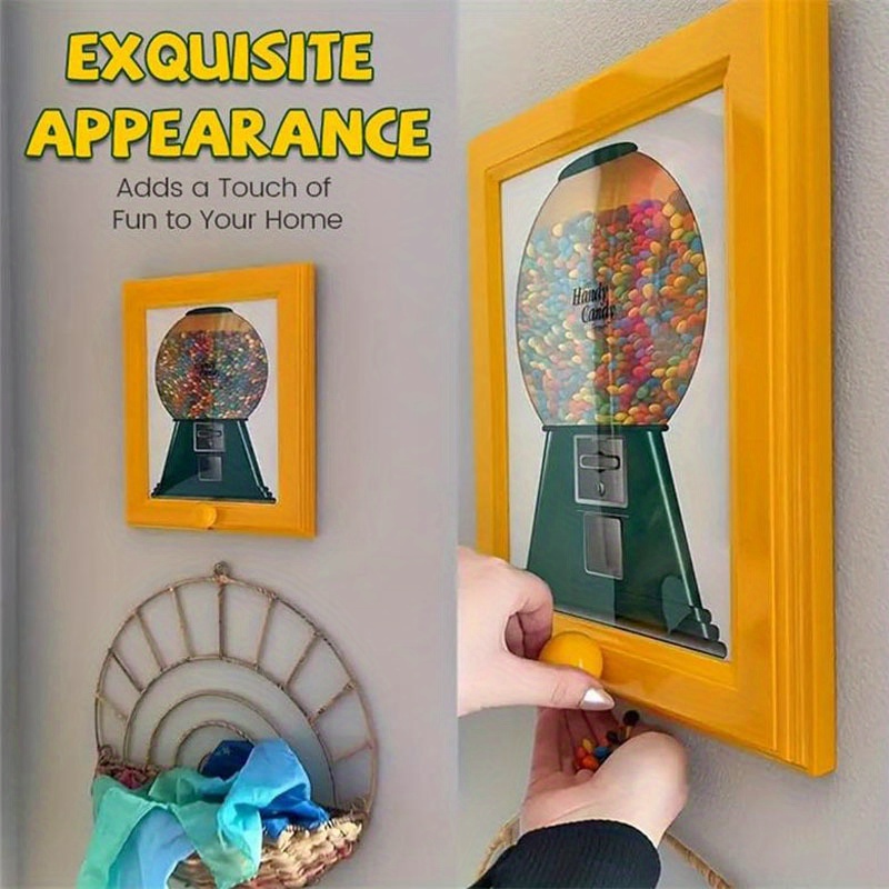 1pc   Photo Frame with  -like Top -  , Yellow, Blue, Green, Black,   - Tabletop or Hanging Display -   Dispenser - Compatible with Picture Frames - Home Decor, Birthday Party Decoration, Nostalgic Gift - Easy  