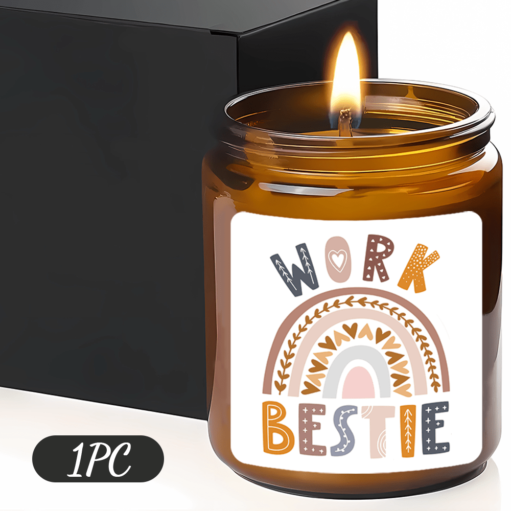 

1pc Motivational Candle Stickers, 2x2in Paper Sticker, Waterproof & Sun-resistant, Creative Gift For Office Colleagues, Personal Use & Office Worker