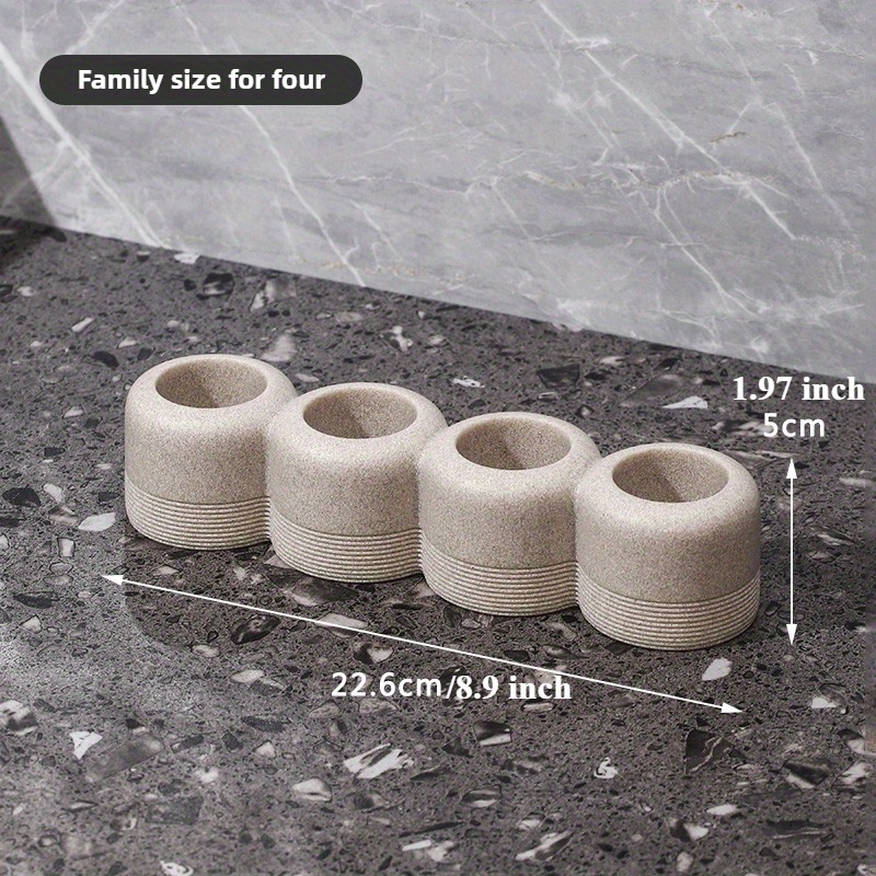 - Style Resin Toothbrush Holder With 4 Compartments, A Spacious Storage Rack For Your Bathroom! In 4 Colors To Suit . Made From Materials, Reusable, Rust-resistant