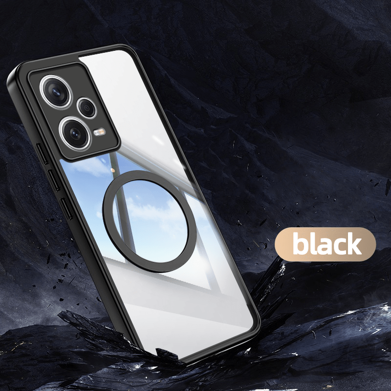 TEMU Funda Compatible con Redmi Note 12 Pro+ 5G, Carcasa Antigolpes con Atracción Magnética, Cubierta Transparente de Acrílico