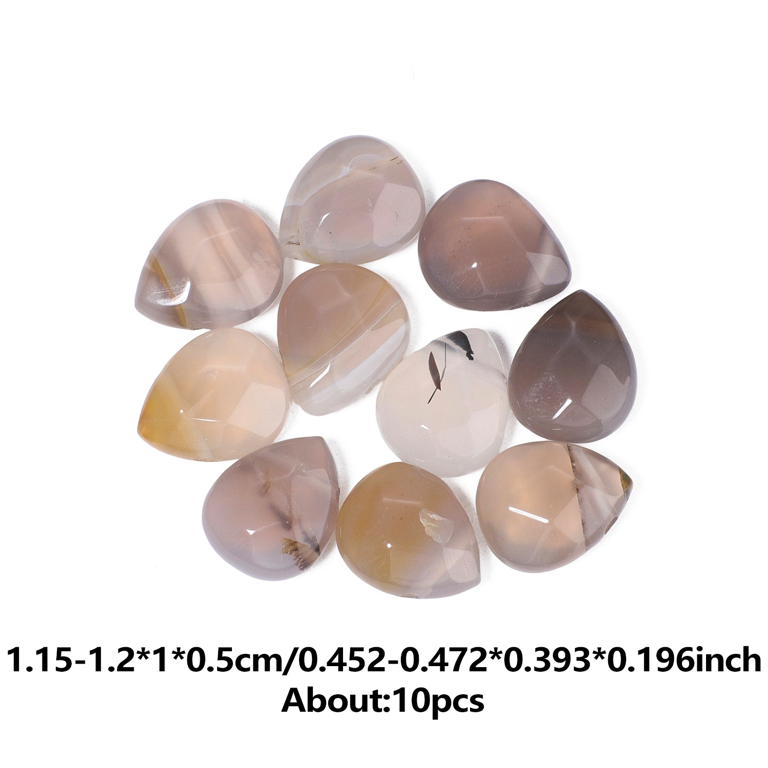 TEMU Perline circolari distanziate a forma di sfaccettata in naturale 10X12Mm, adatte per di gioielli, braccialetti squisiti, collane, orecchini,
