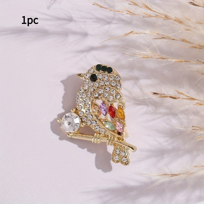 1pc Colorful Magpie Decorative Brooch Fine Pattern Elegant Suit Ornament Stylish Party Jewelry Perfect Gift For Women