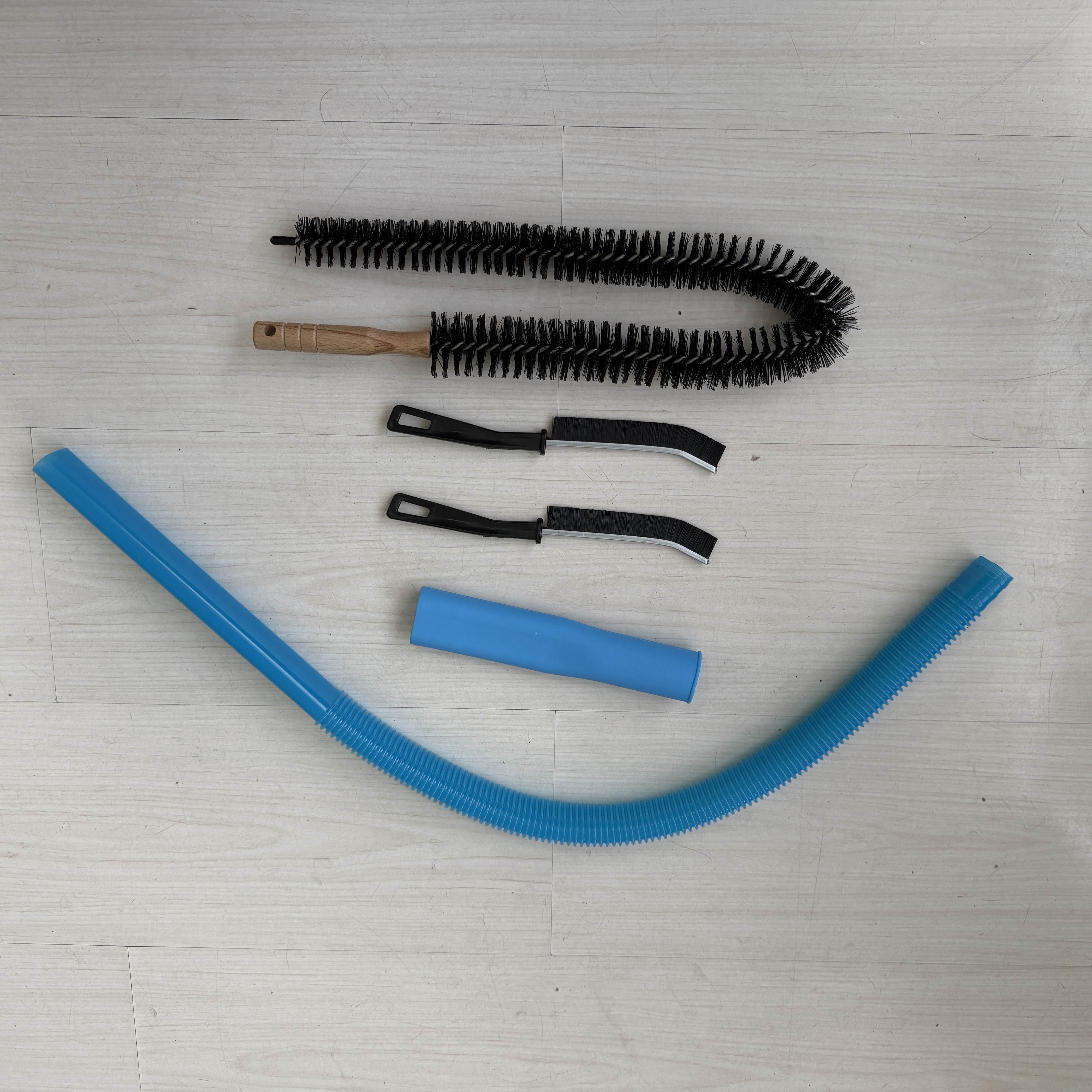 TEMU Dryer Vent Cleaning Kit Compatible For Most Vacuum Cleaners With Flexible Adapter & Lint Attachment - Plastic/ Hose, Crevice Tool & Brush System