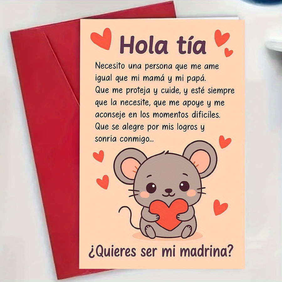 TEMU 1 tarjeta de de , con un mensaje de sincero, la elección para expresar en ocasiones especiales, regalo ideal para de la o . sobre y tarjeta