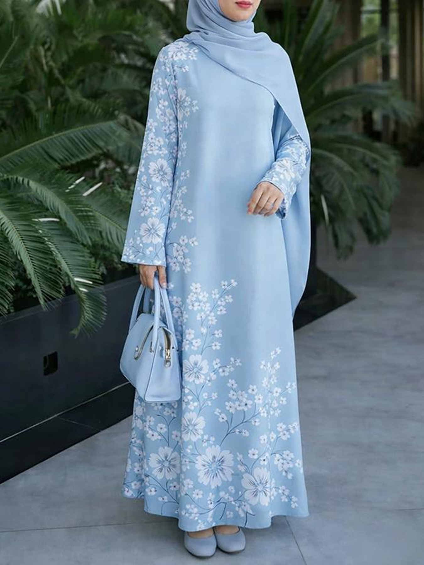 knee length dresses for ladies Modest Hooded Dress