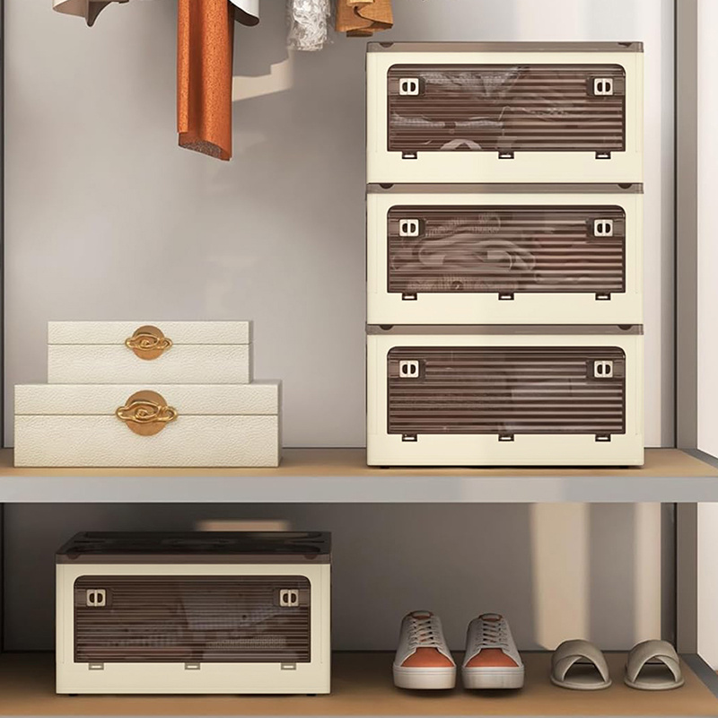 Foldable Living Room Storage Box with Side Opening Door