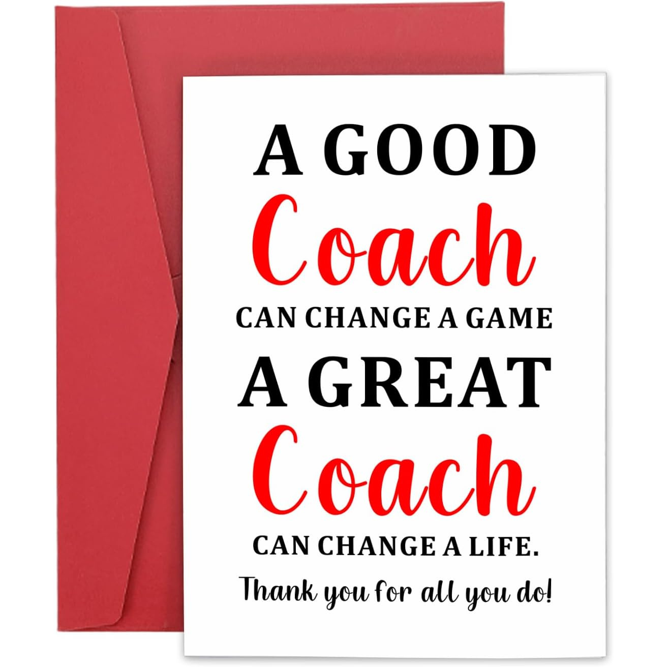 TEMU Thank You Card - Baseball, Softball, Soccer, Basketball, Volleyball, Football Appreciation Gift With Red And - Retirement, Birthday, Christmas,