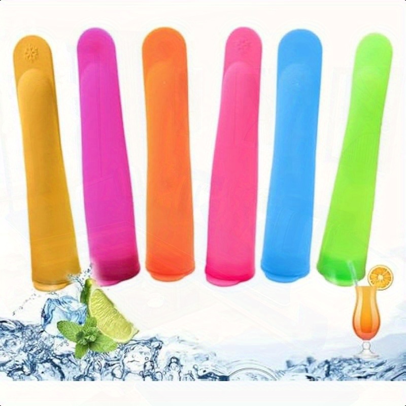TEMU 6-pc Set Of Silicone Molds, Bpa Free Molds, Reusable Molds With Attached Lids, Portable Bags For Travel And