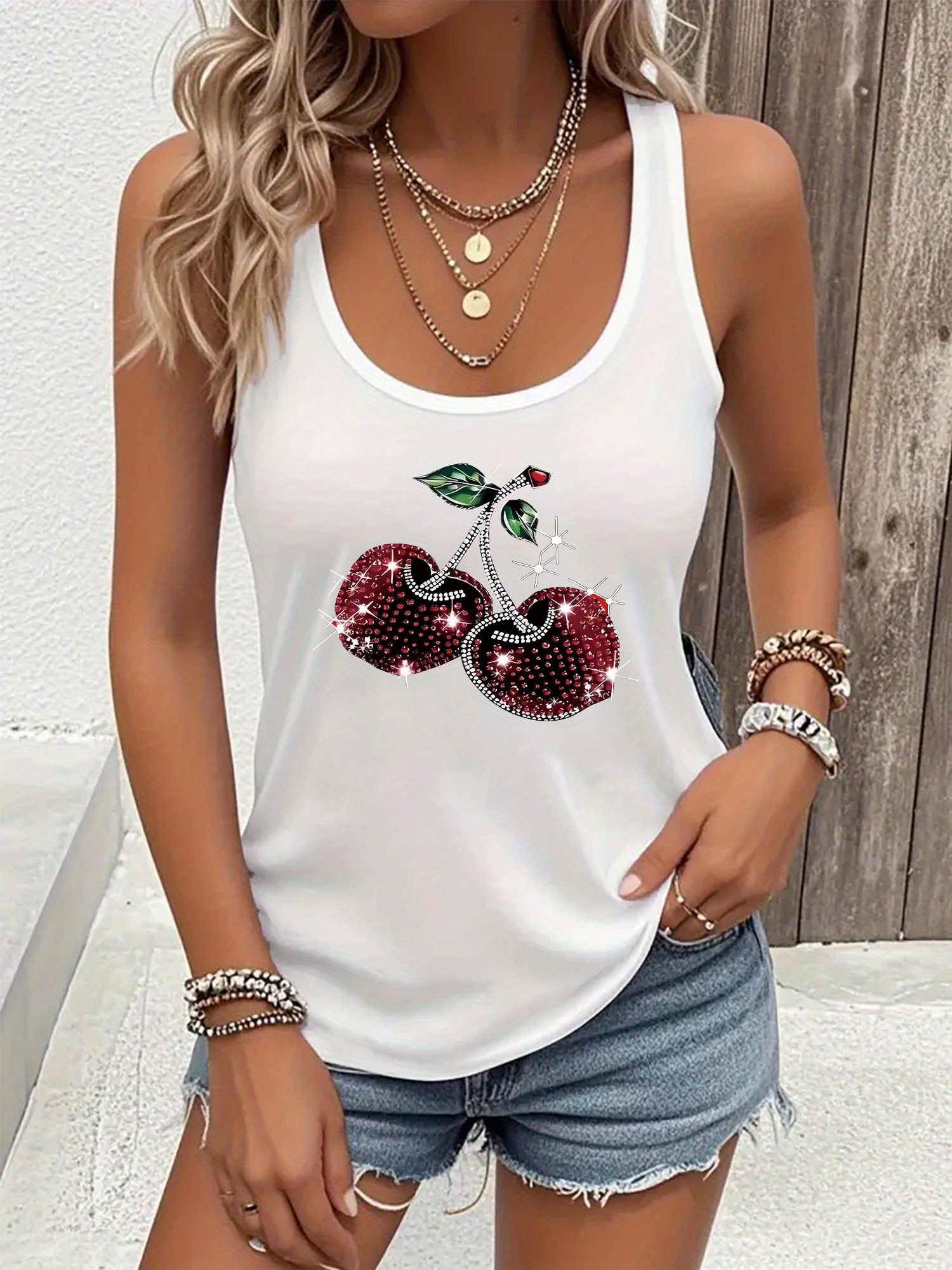 cherry tank top sold on Temu United States