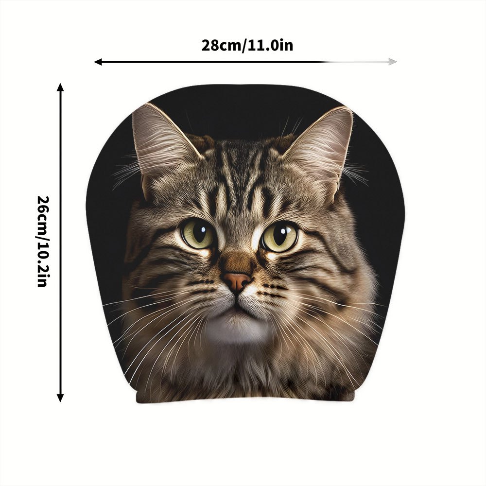 TEMU 2pcs Print Pattern Car Headrest Covers, Universal Fit, Washable And . Suitable For Long-distance Road Trips, Providing Rest For Rear And Helping