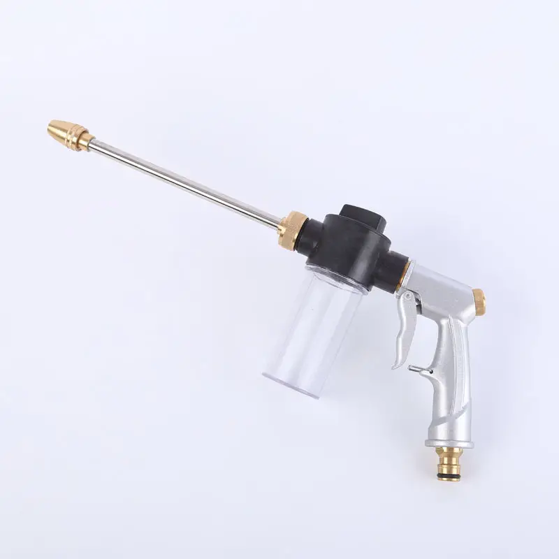 1pc all metal high pressure wash water gun with extended rod and foam sprayer for home use with foam pot ideal for car cleaning and garden watering applications details 11