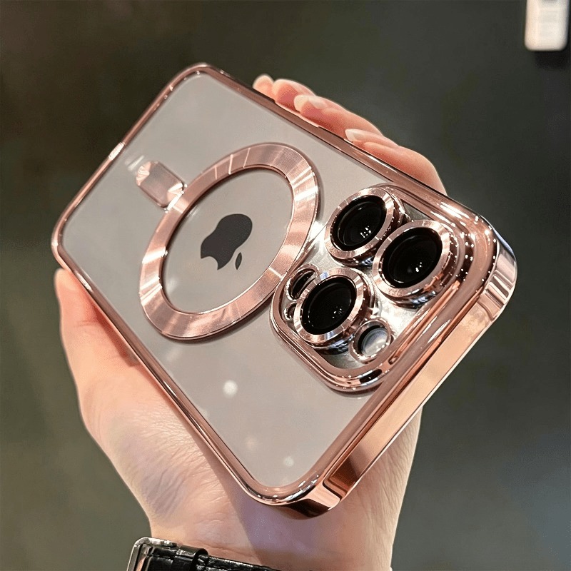 Capa de Celular: Capa Protetora de Luxo Magnética Transparente Resistente a Choques  7
