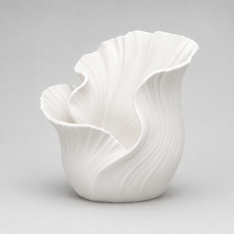 TEMU Soft Curly Sculpture Decoration, Creative Pleated Petal Shaped Ornament, Desktop Living Room Entryway Home Display, Flowerpot Decoration, Spring