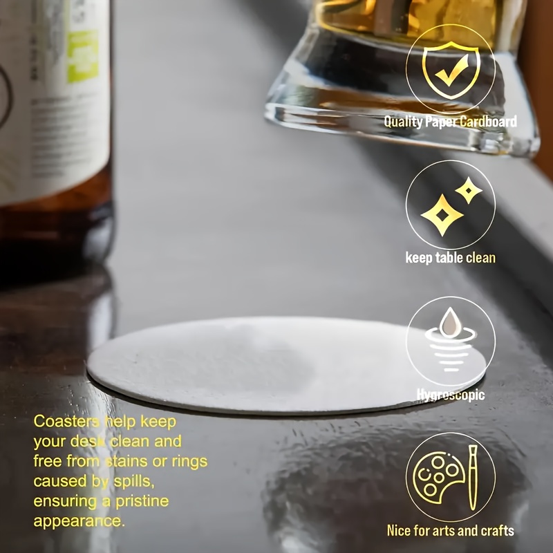 Customizable Round Disposable Coasters with Photos
