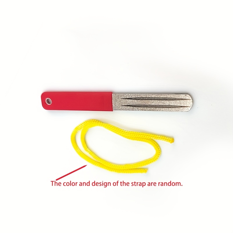 1 Heavy-duty New Double-sided Three-slot Fish Hook Sharpener - Hook Grinding Tool - Whetstone - File For Lure And Anchor Hooks - Manual Fishing Hook Blade Sharpener, Portable Hook Blade For
