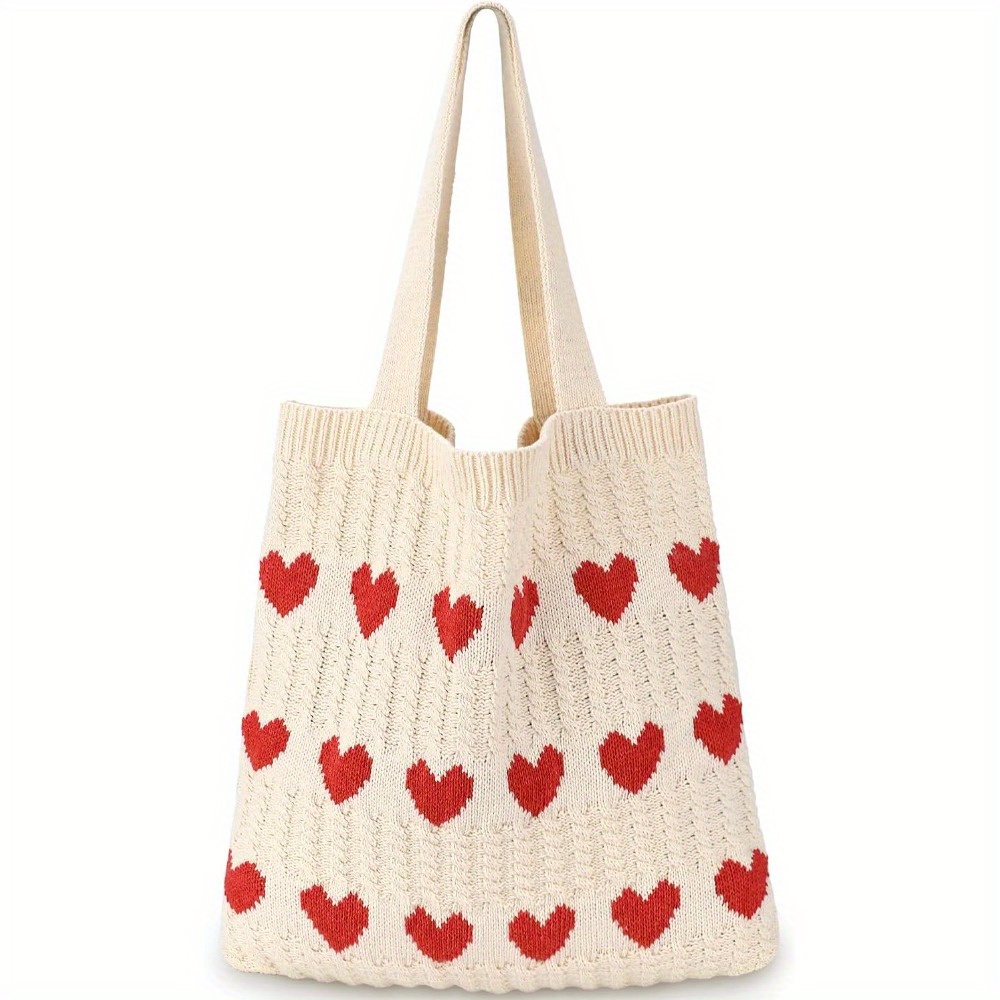 THEREDTHREAD / ザレッドスレッド】S heart tote bag large