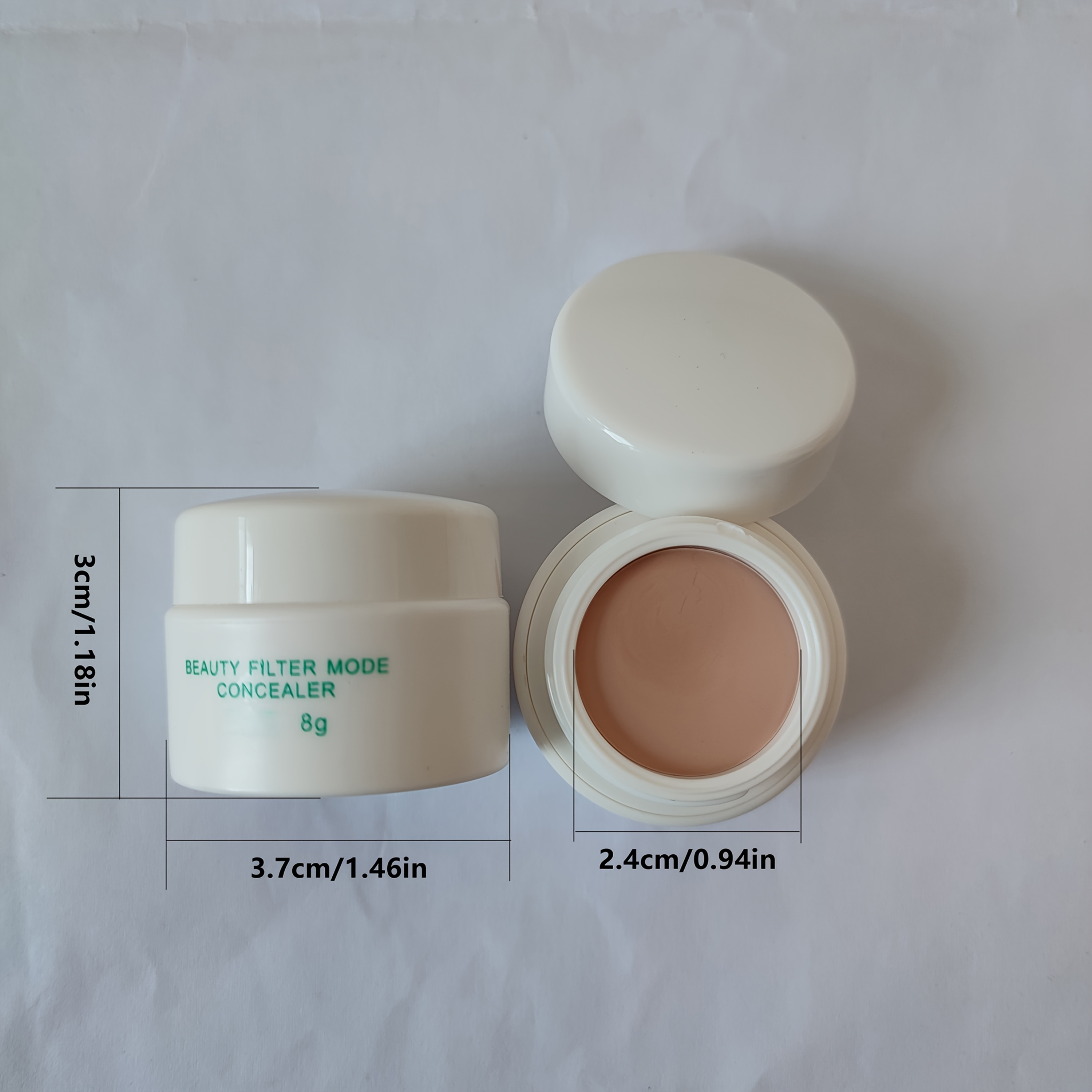 Set of 3 Waterproof Full-Coverage Concealer Creams for Dark Spots and Tattoos, Natural Finish