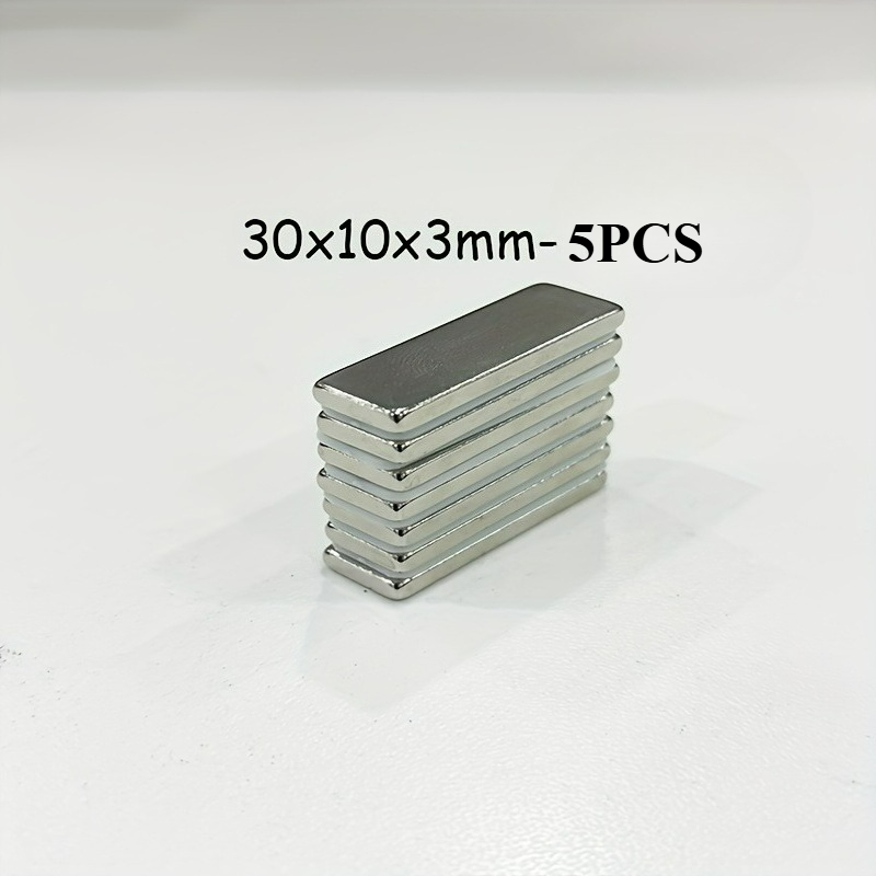 TEMU Aimants de réfrigérateur rectangulaires 30x10x3mm, aimants durables pour armoires, bureaux, rangement d'outils, accessoires d'entrepôt et